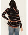 Shyanne Women's Lace Applique Plaid Print Button-Down Flannel Shirt , Black, hi-res