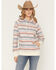 Image #1 - Hooey Women's Serape Striped Print Hoodie, Tan, hi-res