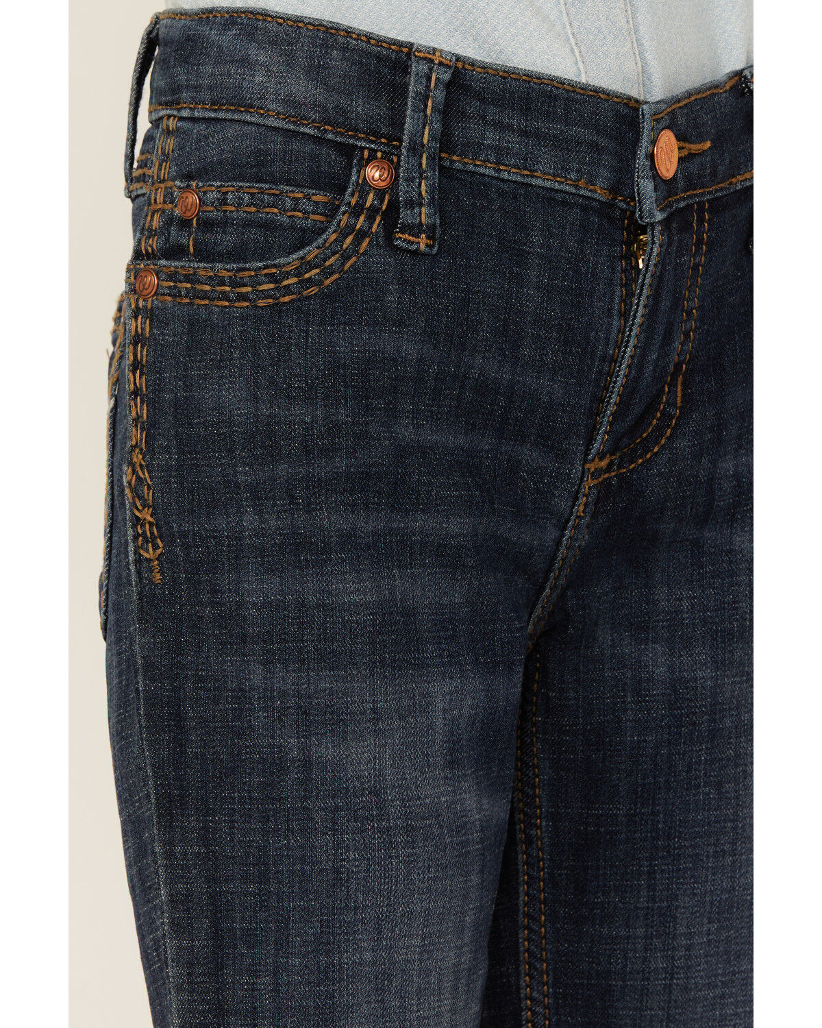 Image #4 - Wrangler Retro Girls' Denver Medium Wash Regular Fit Mid Rise Bootcut Jeans, Blue, hi-res