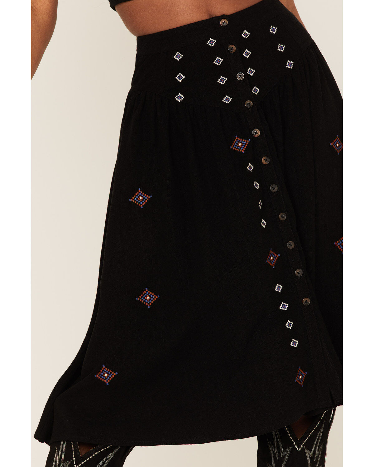 Image #2 - Shyanne Women's Southwestern Embroidered Drop Waist Skirt, , hi-res