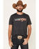Image #1 - Wrangler Men's Charcoal Flag Logo Graphic T-Shirt , , hi-res