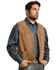 Liberty Wear Men's Suede Western Vest - Big, Brown, hi-res