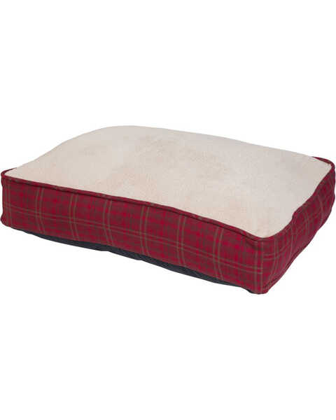 HiEnd Accents Cascade Lodge Houndstooth Dog Bed , Red, hi-res