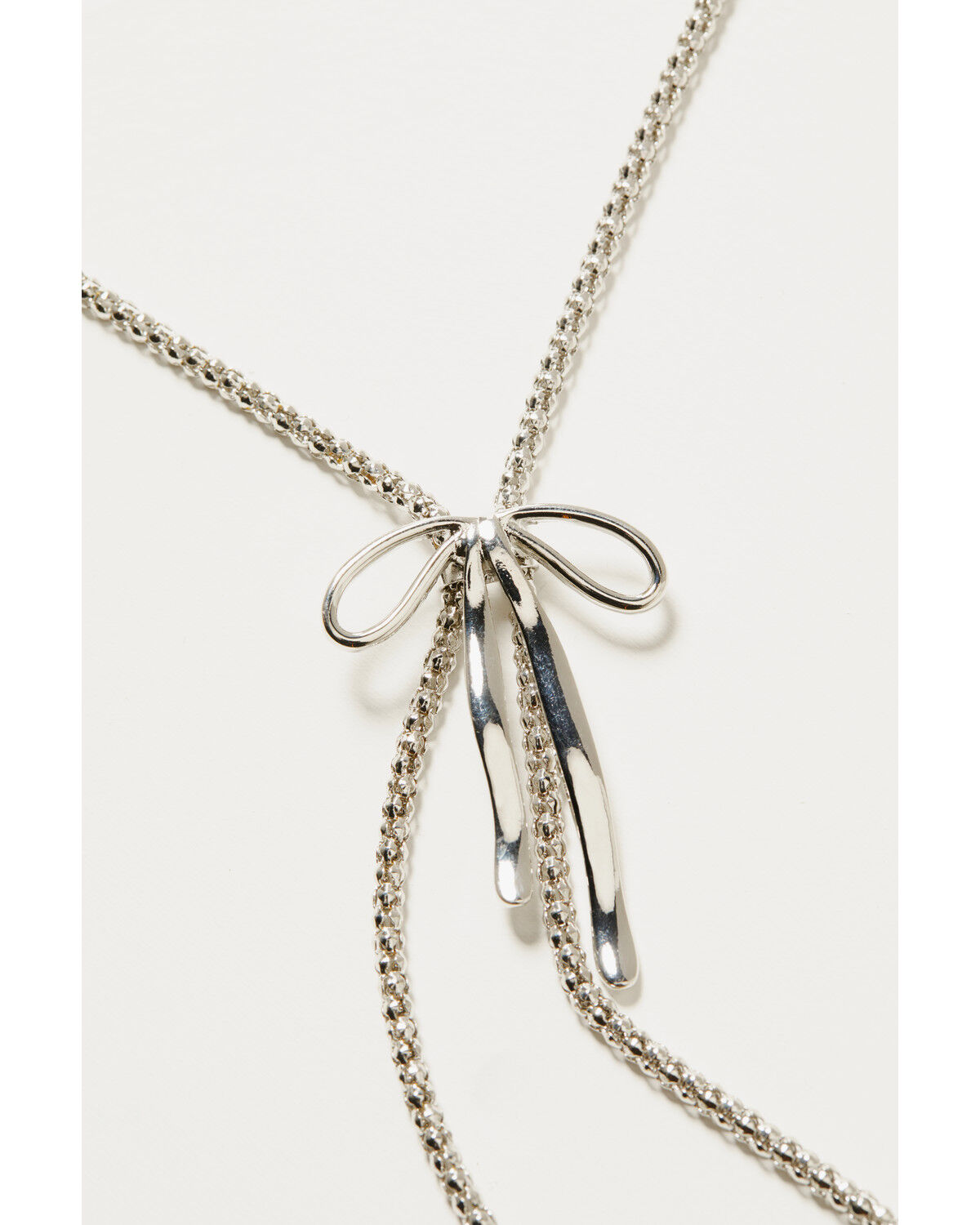 Image #3 - Shyanne Women's Bow Bolo Necklace, Silver, hi-res