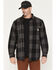 Image #1 - Carhartt Men's Heavyweight Plaid Print Long Sleeve Button-Down Flannel Shirt, Dark Grey, hi-res