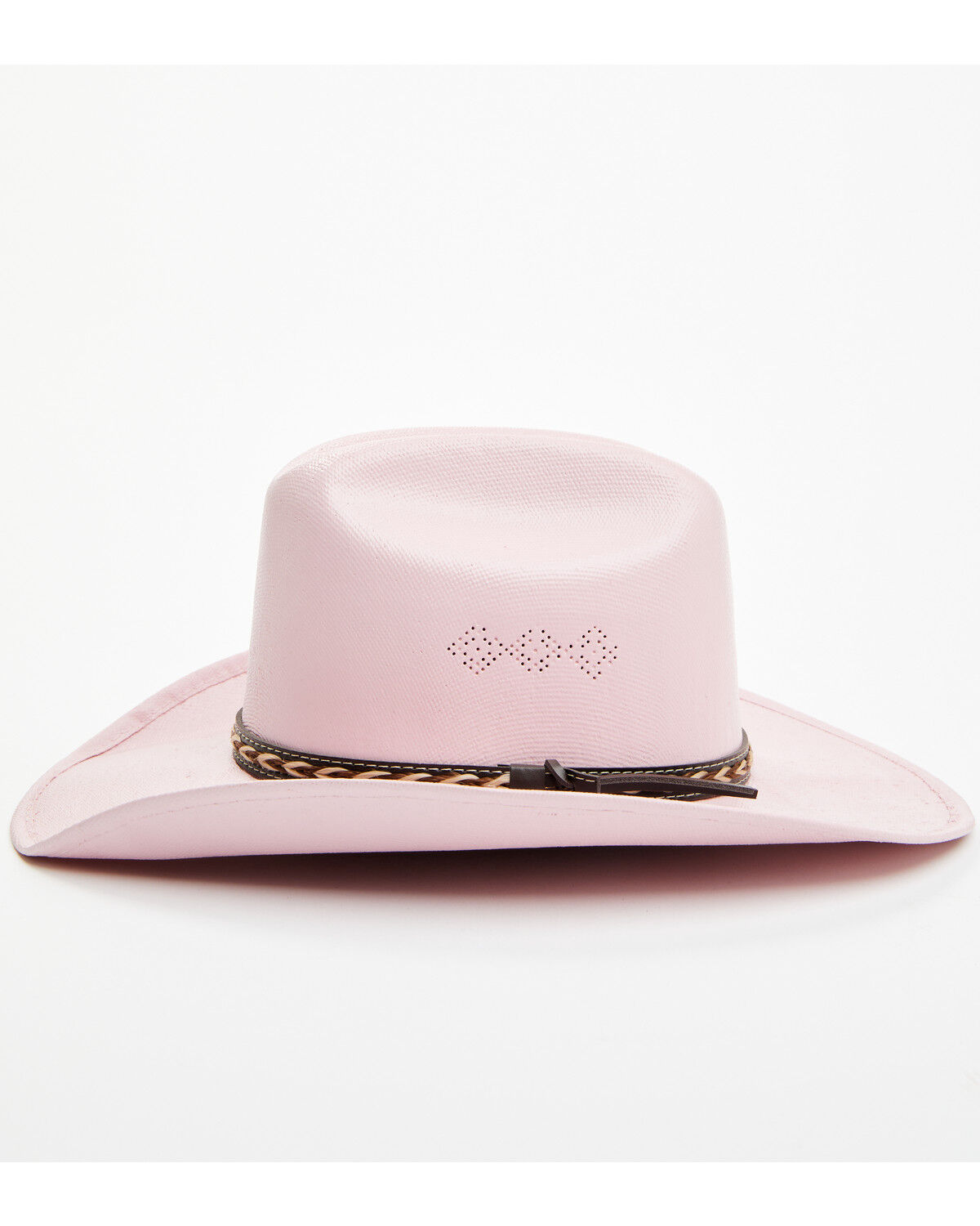 Image #3 - Shyanne Infant Girls' Little Charro Straw Cowboy Hat, Pink, hi-res
