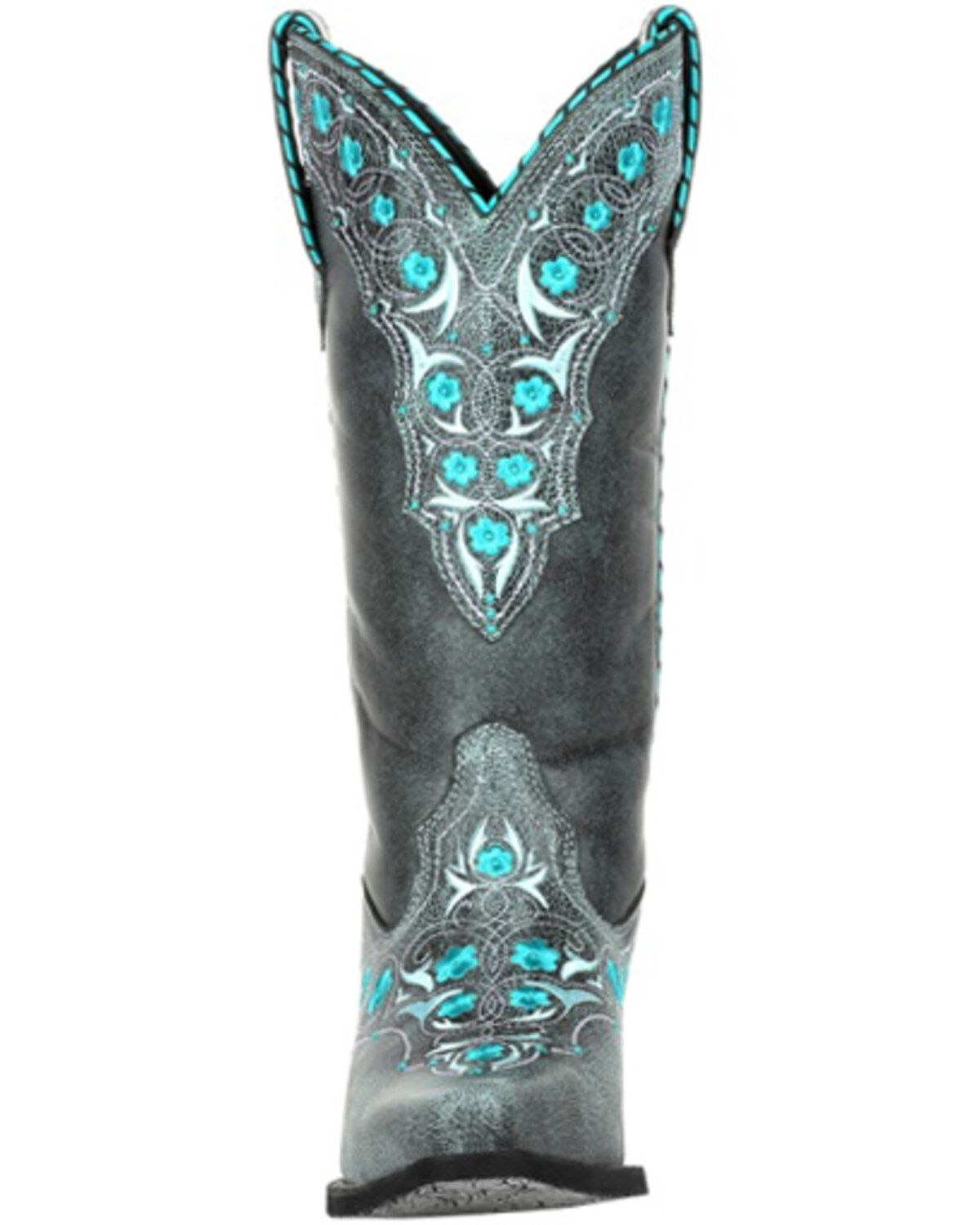 Image #5 - Durango Women's Crush Blue Floral Western Boots - Snip Toe, , hi-res