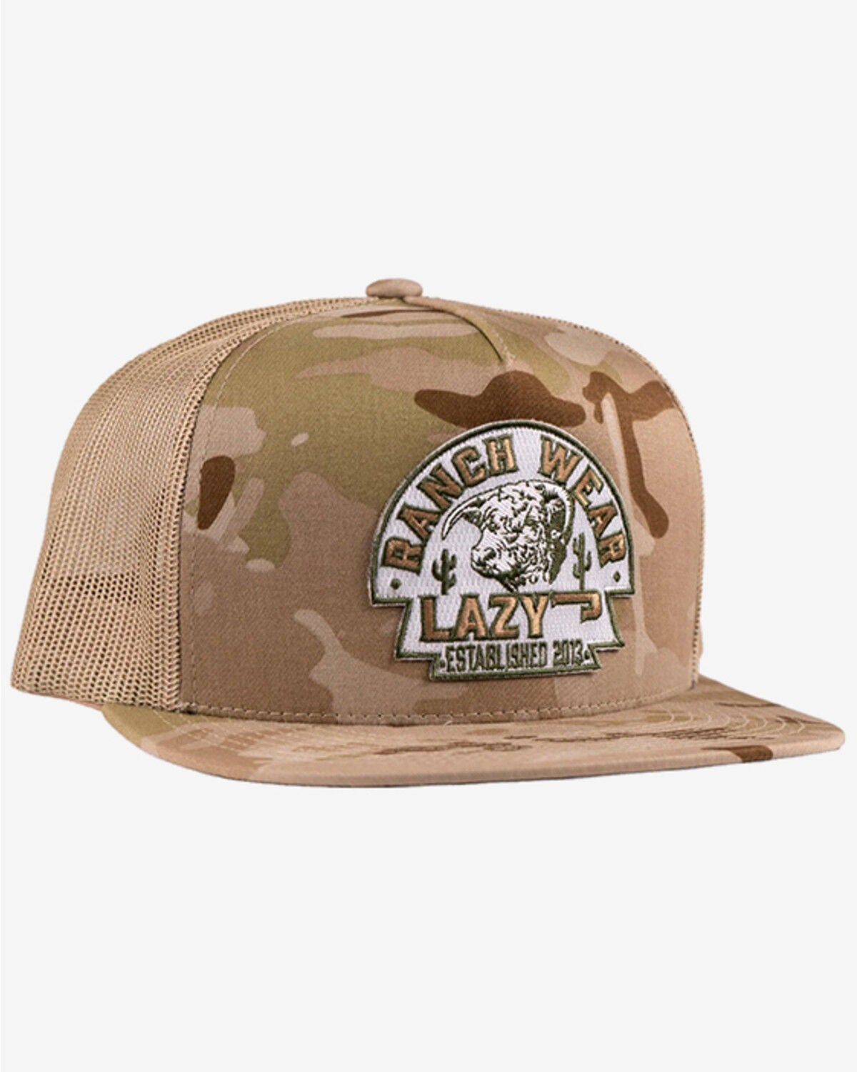 Lazy J Ranch Wear Men's Camo Arrowhead Ball Cap, Camouflage, hi-res