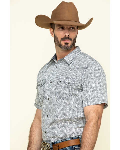 Image #3 - Cody James Men's Chevron Floral Print Short Sleeve Western Shirt - Big , , hi-res