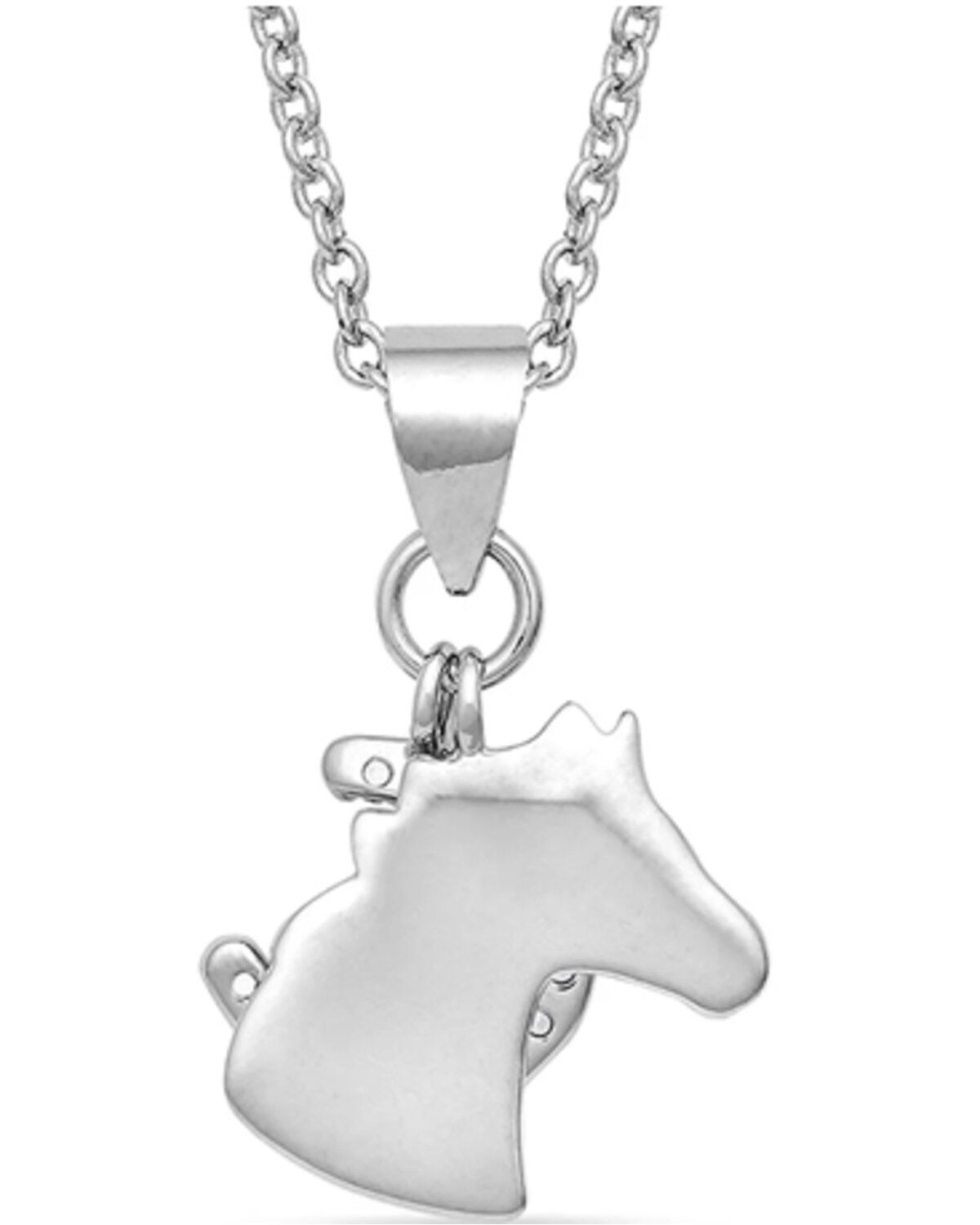 Image #2 - Montana Silversmiths Women's Horsing Around Charm Necklace, Silver, hi-res