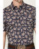 Image #3 - Cody James Men's Grand Finale Paisley Print Short Sleeve Button-Down Stretch Western Shirt, Navy, hi-res