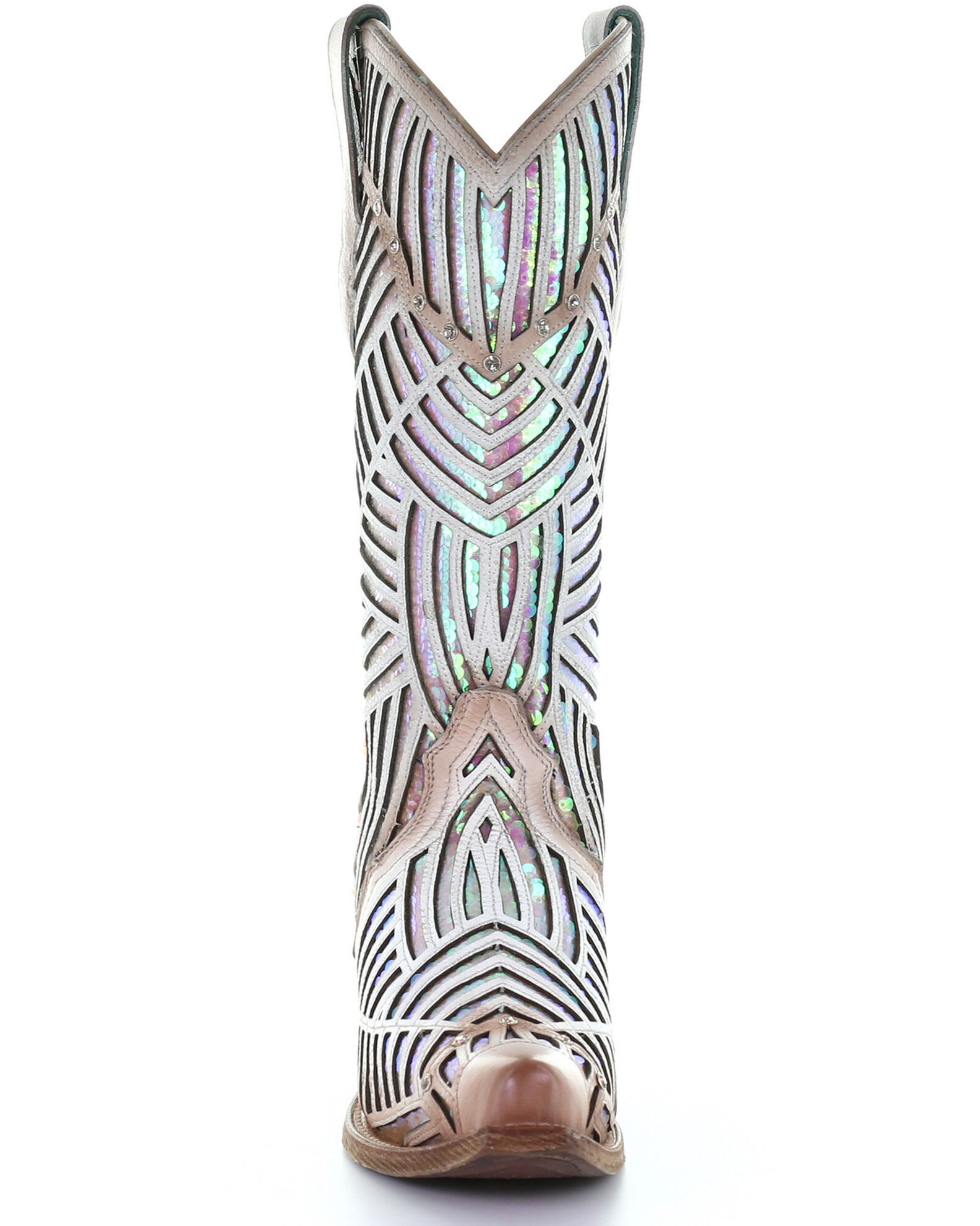 White bright inlay by corral top