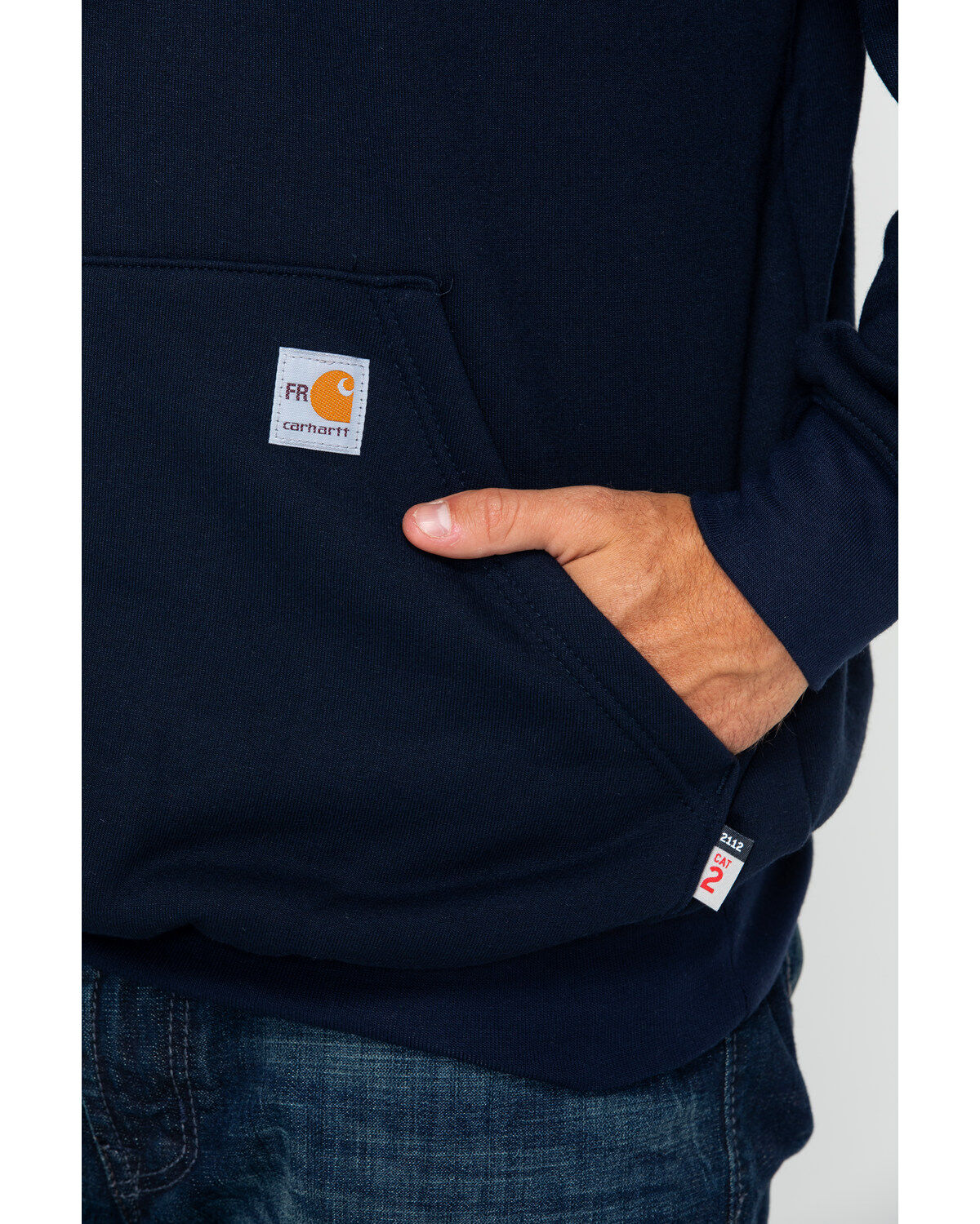 Image #5 - Carhartt Men's FR Hooded Pullover Solid Work Sweatshirt, , hi-res