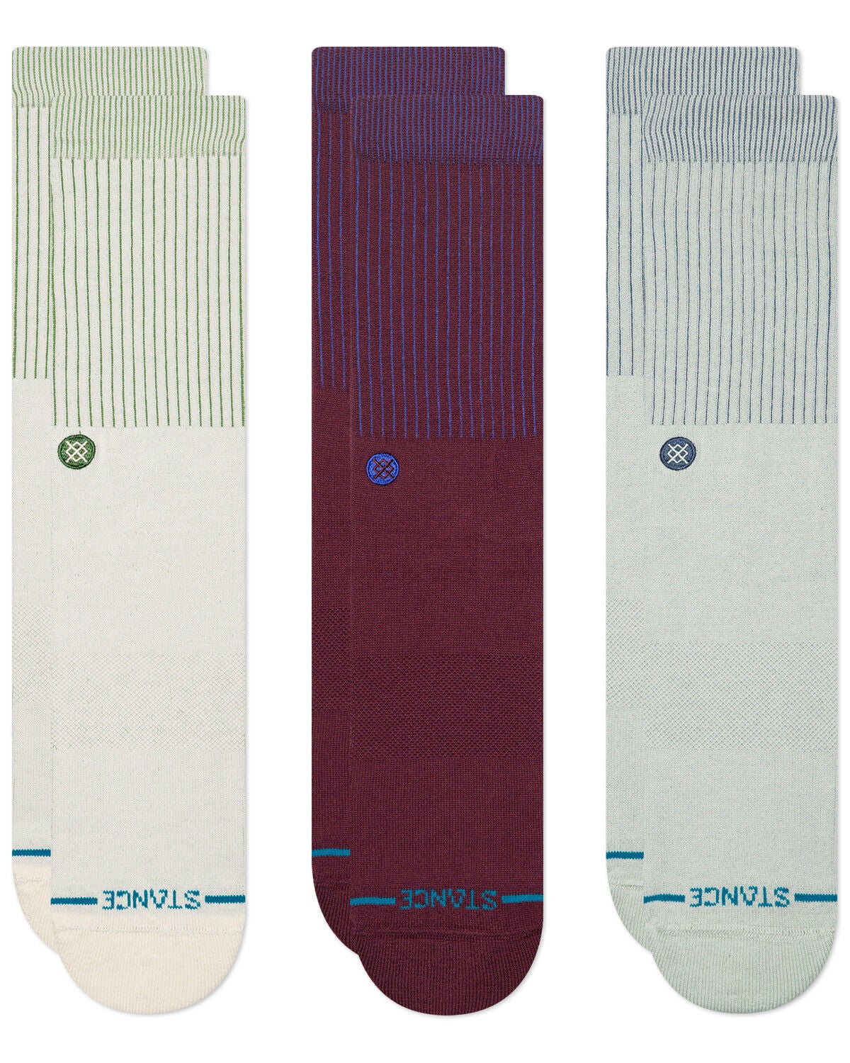 Stance Men's Icon Crew Socks - 3 Pack, Multi, hi-res