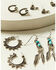 Image #2 - Shyanne Women's Cross Feather Earring 6-Piece Set, Silver, hi-res
