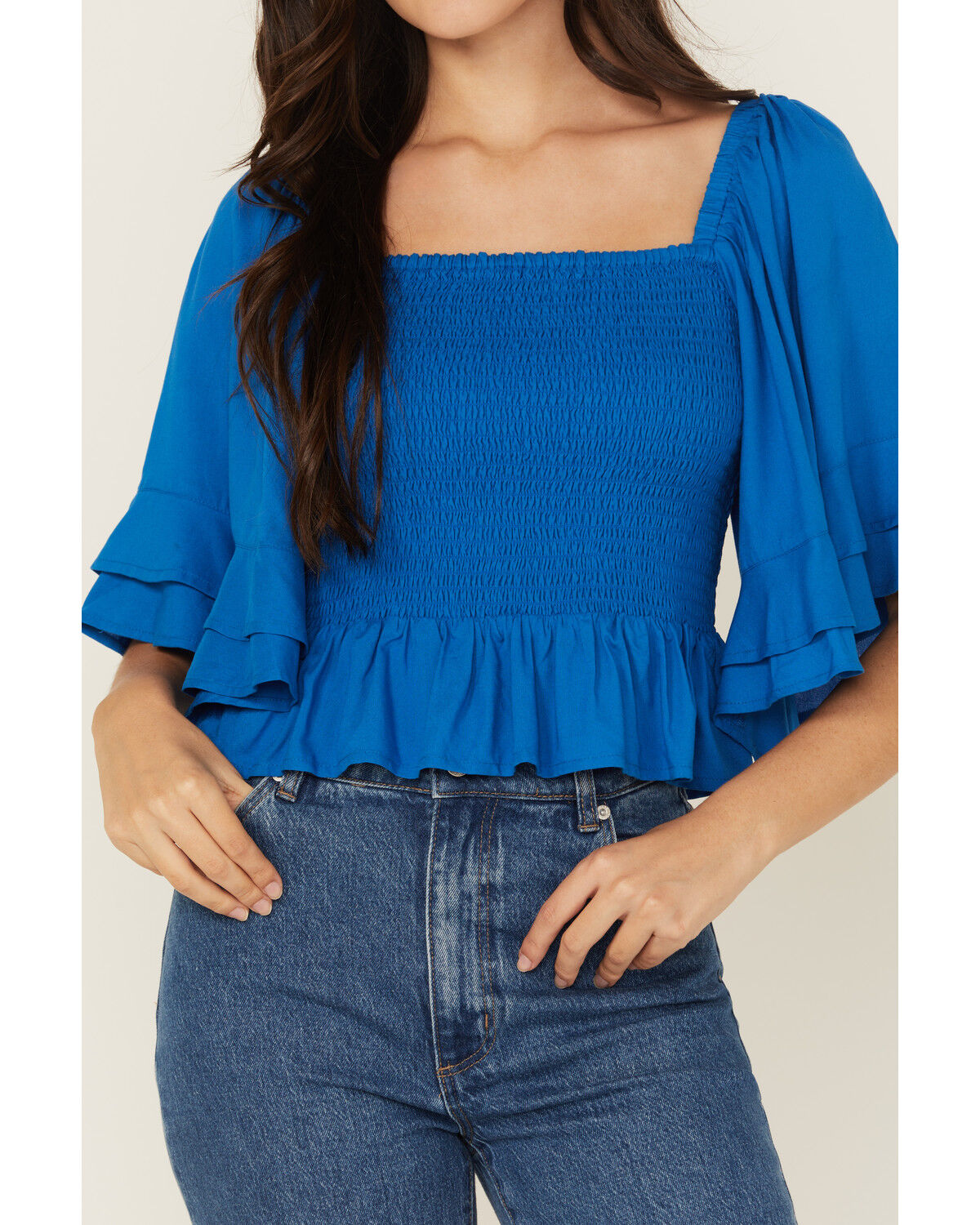 Product Name:  Shyanne Women's Ruffle Sleeve Top