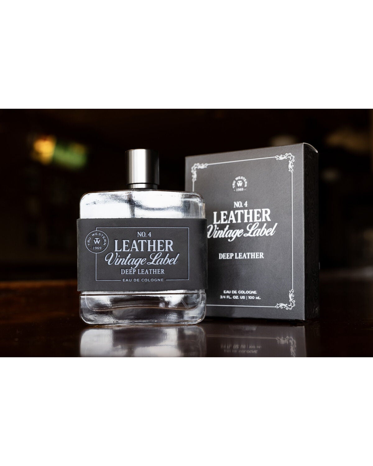 Image #6 - Tru Fragrances Men's No. 4 Leather Vintage Label Deep Leather Eau de Cologne, No Color, hi-res