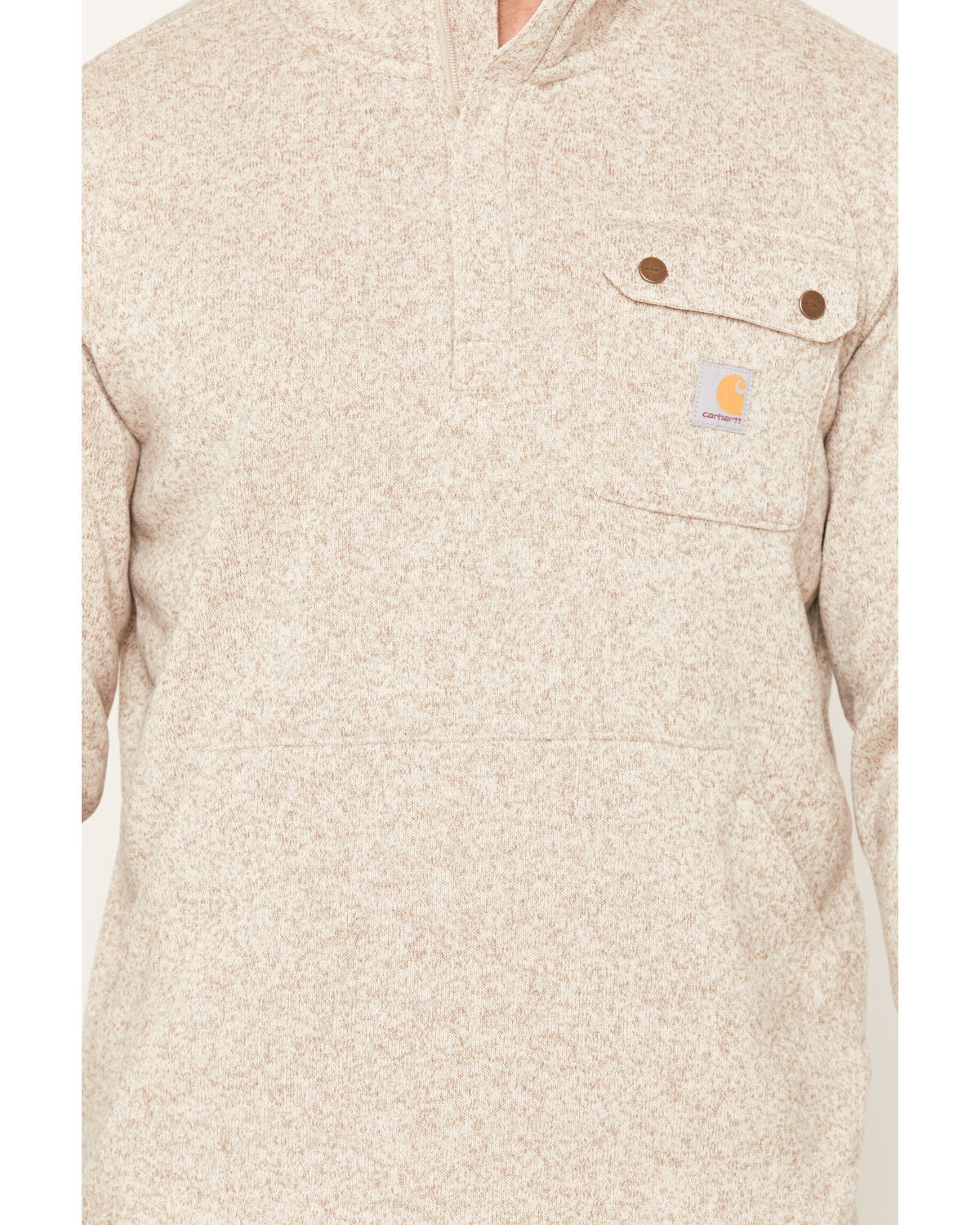 Image #3 - Carhartt Men's Wayland 1/4 Zip Sweater, Oatmeal, hi-res