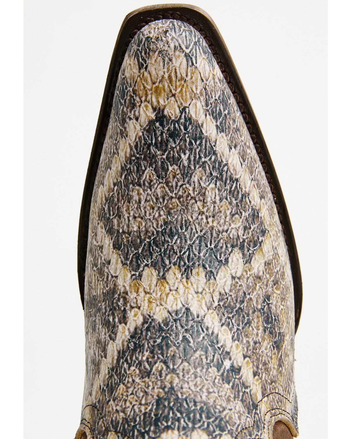Image #6 - Tanner Mark Women's Snake Print Tall Western Boots - Snip Toe, Natural, hi-res
