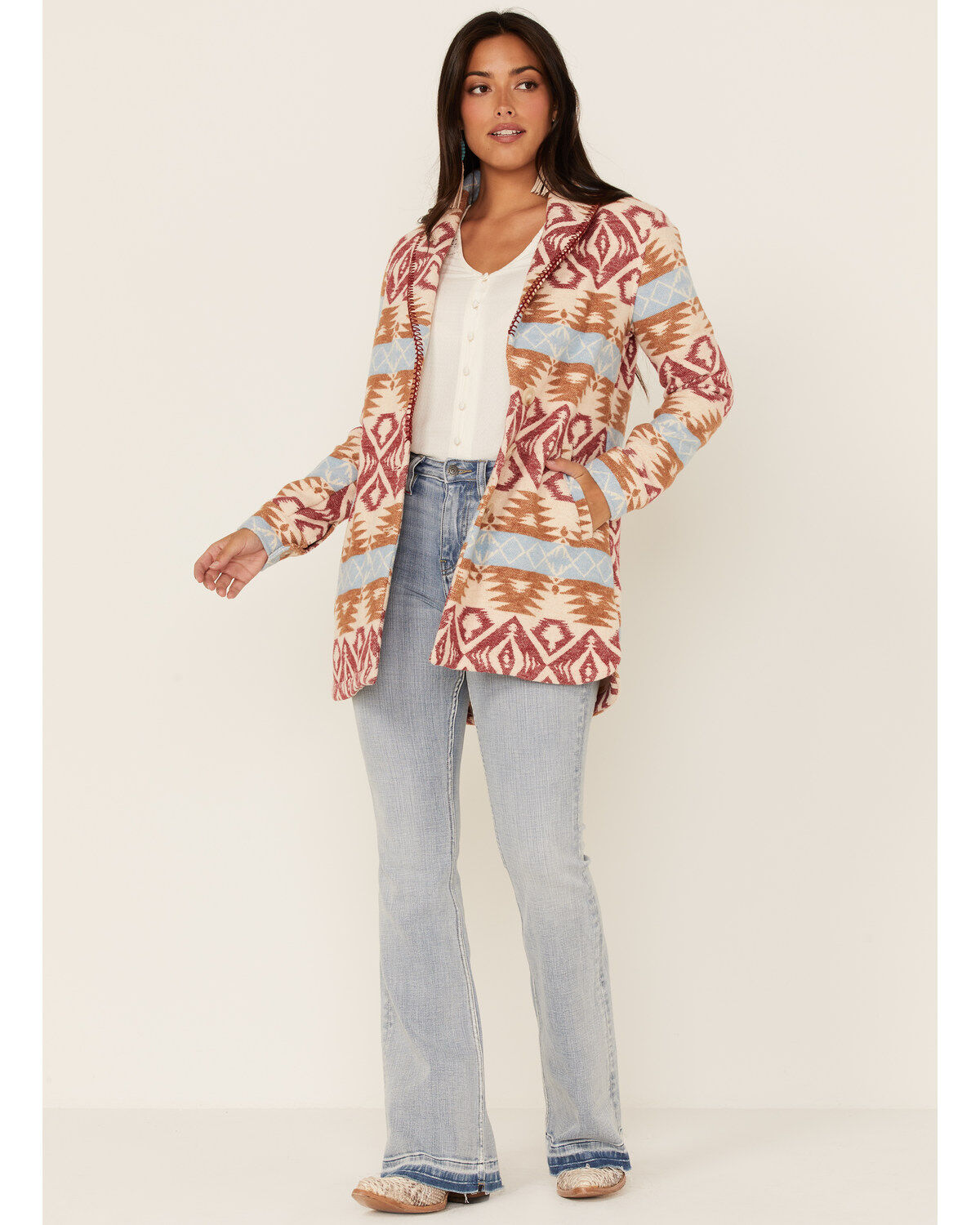 Image #2 - Idyllwind Women's Woodstock Southwestern Print Blanket Shacket, , hi-res