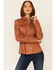 Scully Women's Rich Lamb Lined Snap-Front Leather Shirt Jacket , Cognac, hi-res