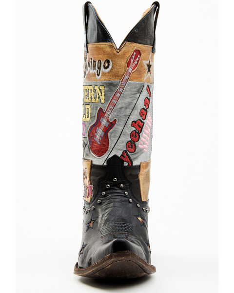 Old Gringo Women's Paradise Vesuvio Embroidered Tall Western Boots - Snip Toe, Blue/silver, hi-res