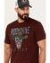 Image #2 - Moonshine Spirit Men's Sombrero Skull Short Sleeve Graphic T-Shirt, Burgundy, hi-res