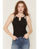 Image #1 - Miss Me Women's Studded Sleeveless Tank Top, Black, hi-res