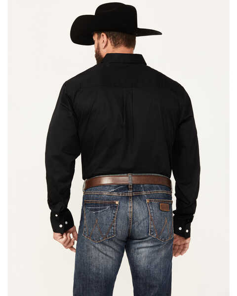 RANK 45® Men's Solid Performance Twill Logo Long Sleeve Button-Down Western  Shirt