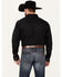 Image #4 - RANK 45® Men's Solid Performance Twill Logo Long Sleeve Button-Down Western Shirt, Black, hi-res