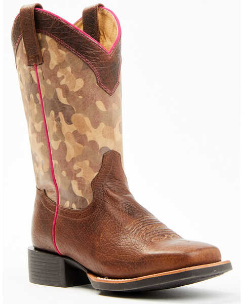 RANK 45 Women's Jane Xero Gravity Performance Leather Western Boots - Broad Square Toe , Multi, hi-res