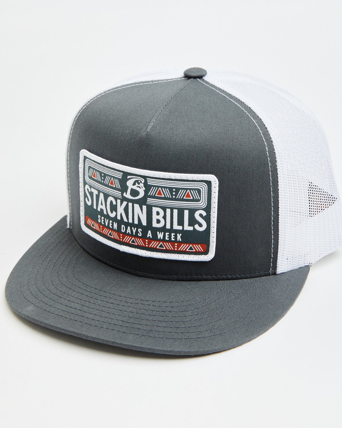 Image #1 - Stackin Bills Men's Stackin Ball Cap, Grey, hi-res
