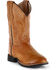 Cody James® Children's Showdown Round Toe Western Boots, Tan, hi-res