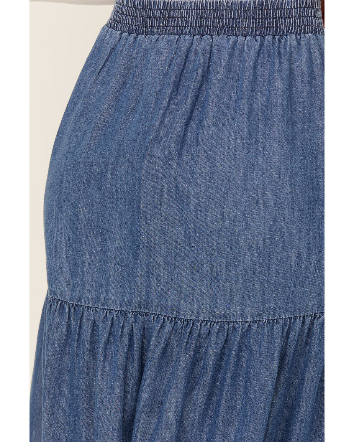 Image #4 - Ariat Women's Chambray Maxi Skirt, Blue, hi-res