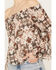 Image #3 - Shyanne Women's Off The Shoulder Chiffon Blouse, Brown, hi-res
