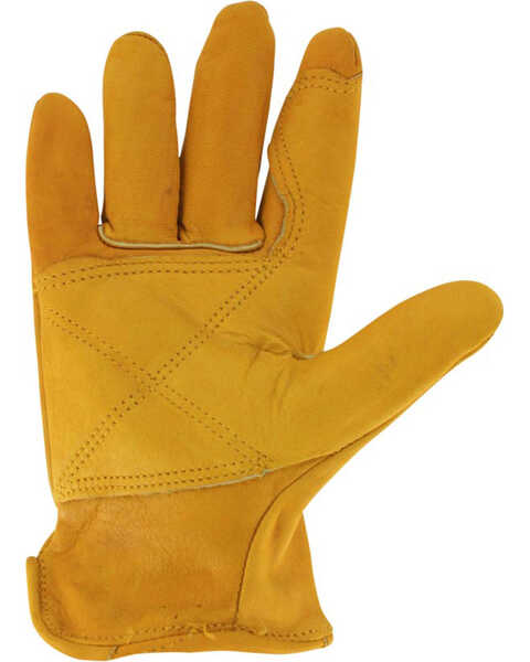 Cody James® Men's Gold Grain Cowhide Work Gloves, Camel, hi-res