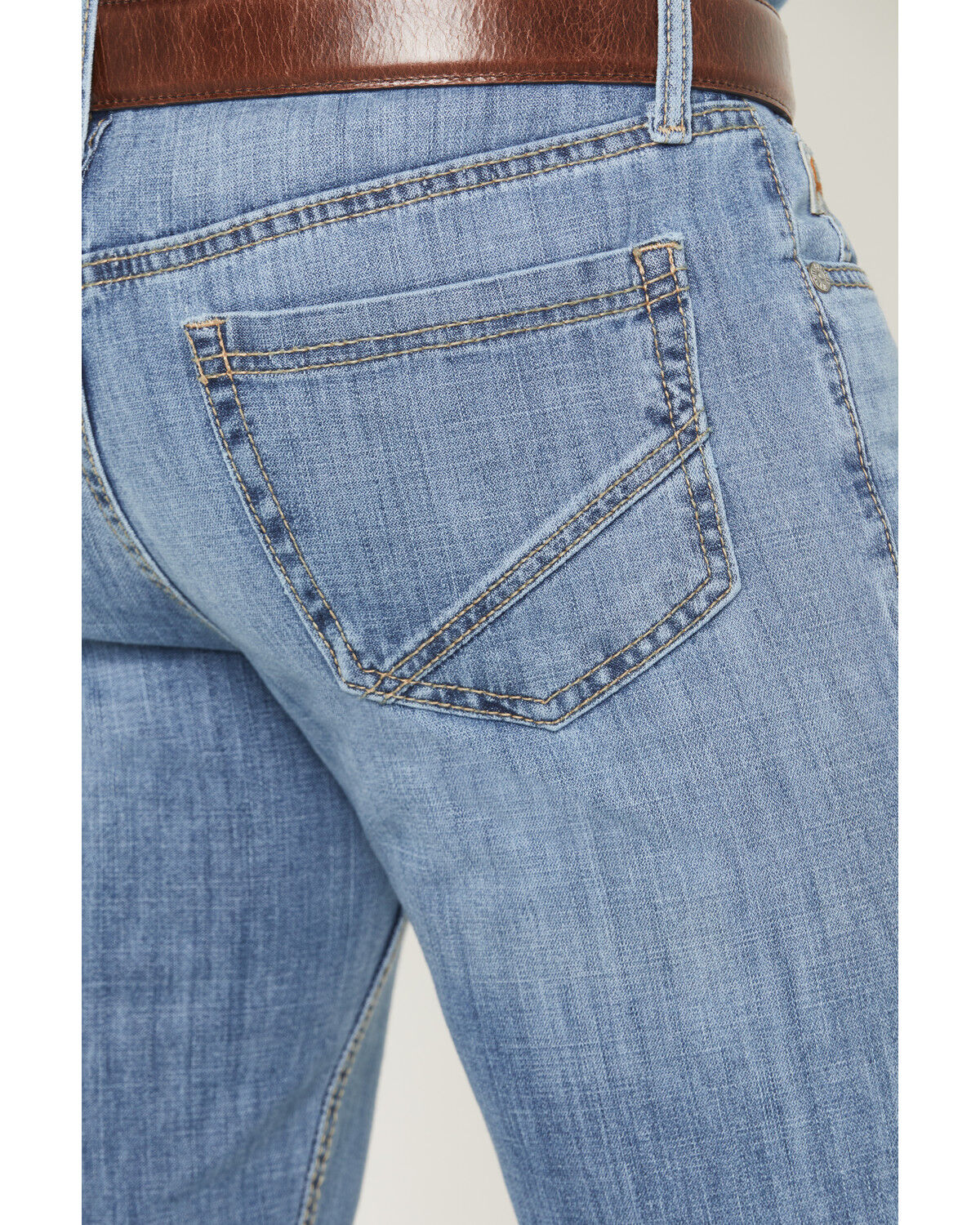 Image #4 - Cinch Men's Light Wash Ian Slim Bootcut Performance Stretch Denim Jeans, Indigo, hi-res