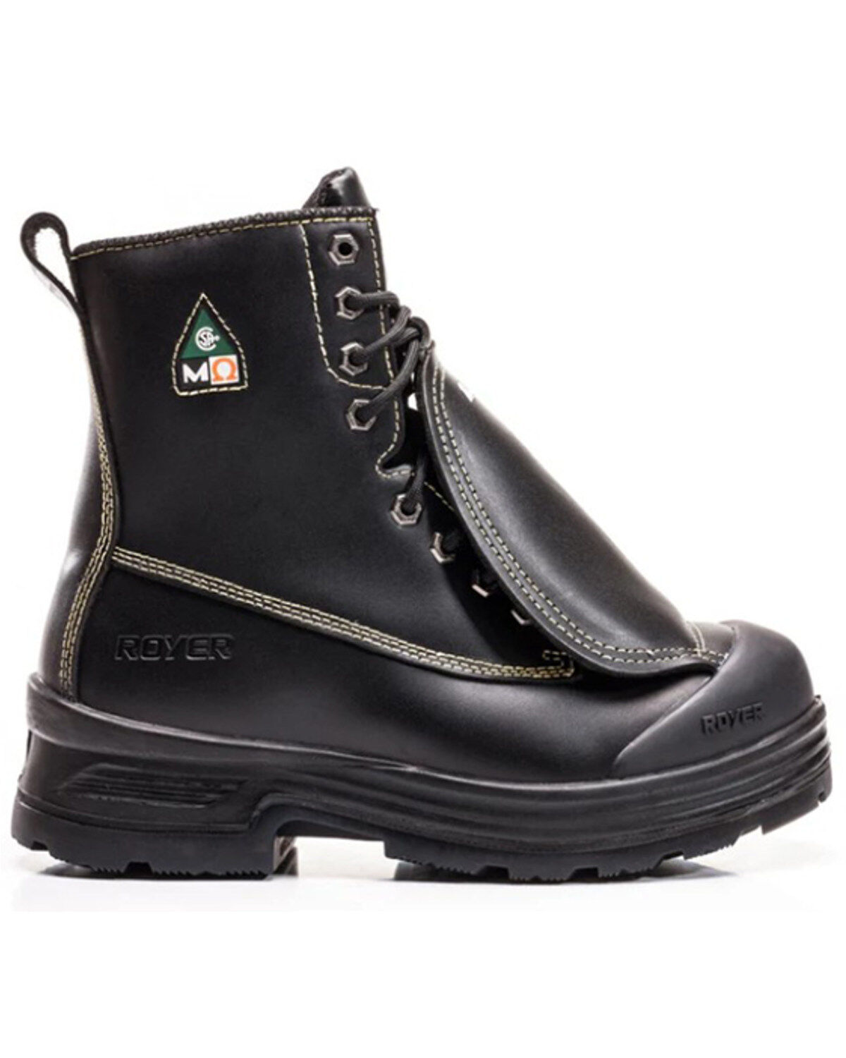 Image #2 - ROYER Men's 8" 4-Density RealFlex Work Boots - Steel Toe, Black, hi-res