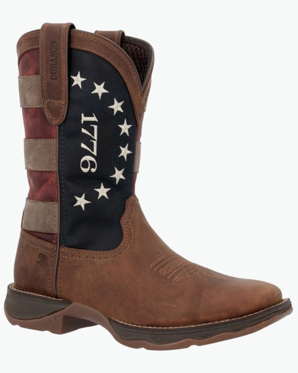 Durango Women's Lady Rebel&trade; America 250th Flag Performance Western Boots - Broad Square Toe, Red/white/blue, hi-res