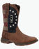Image #1 - Durango Women's Lady Rebel&trade; America 250th Flag Performance Western Boots - Broad Square Toe, Red/white/blue, hi-res
