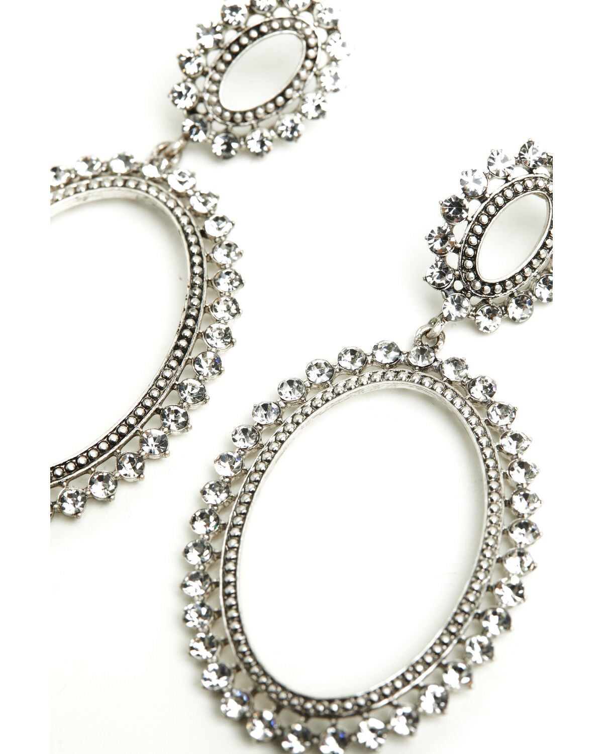 Image #2 - Lainey Wilson Women's Open Drop Earrings, Silver, hi-res