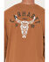 Image #4 - Carhartt Men's Loose Fit Heavyweight Longhorn Long Sleeve Graphic Work Shirt, Brown, hi-res