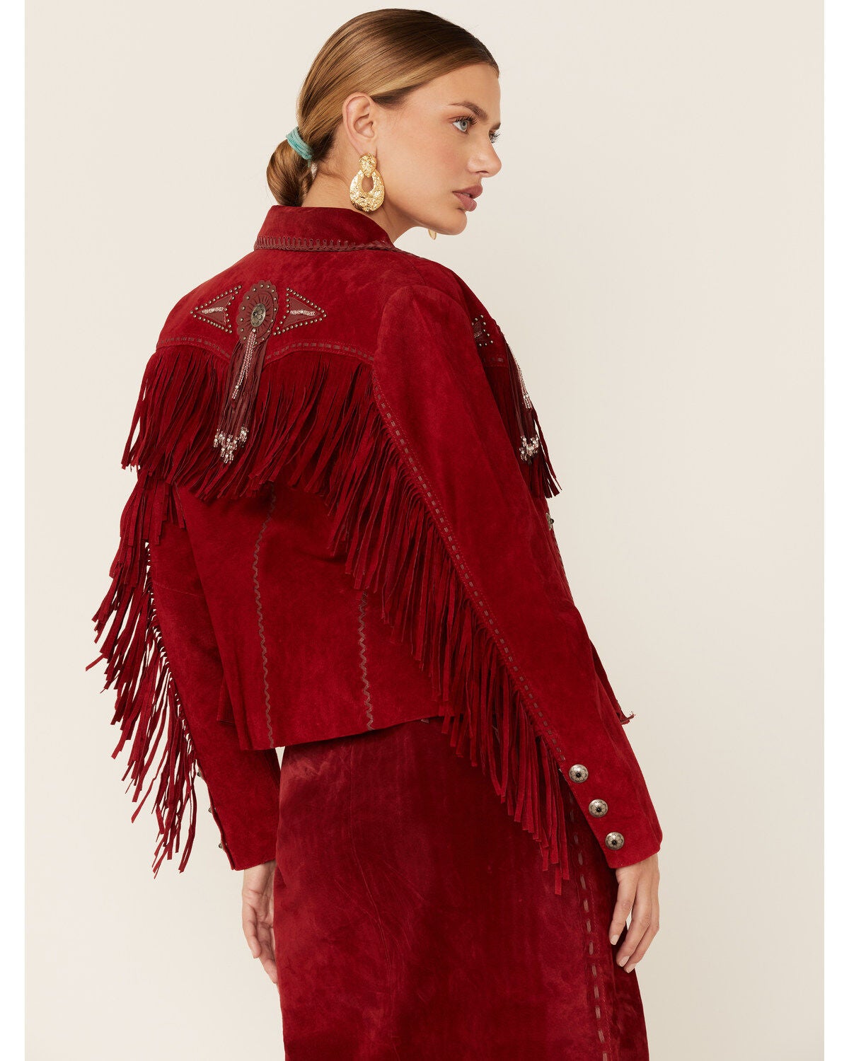 red fringe coat