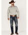 Wrangler Retro Premium Men's Solid Long Sleeve Snap Western Shirt , Grey, hi-res