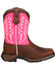 Image #2 - Lil' Durango Toddler Girls' Let Love Fly Western Boots, Brown, hi-res