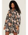 Image #3 - Revel Women's Floral A-Line Mini Dress, Black, hi-res