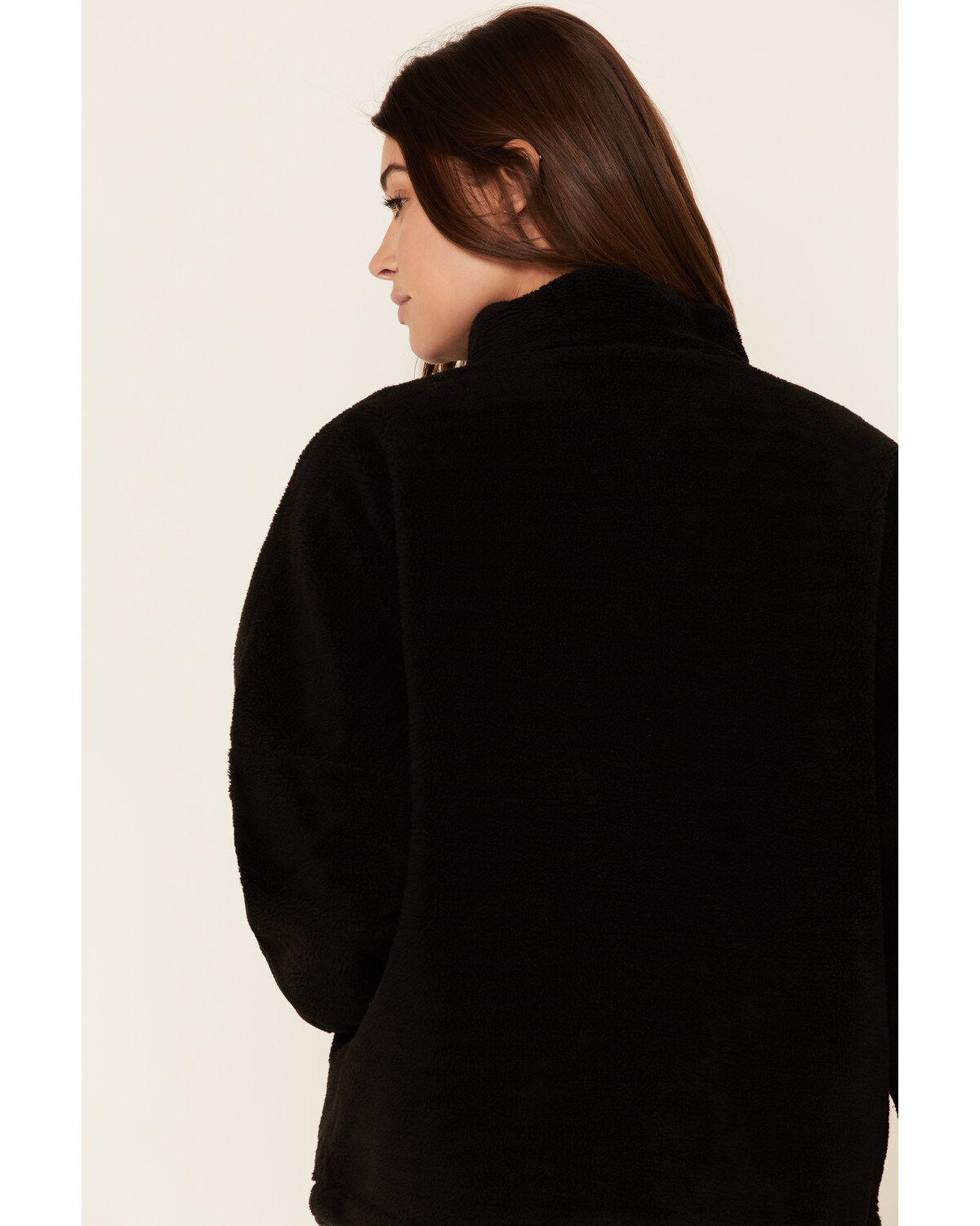 Image #5 - Very J Women's Sherpa Lined Corduroy Zip-Front Jacket, Black, hi-res