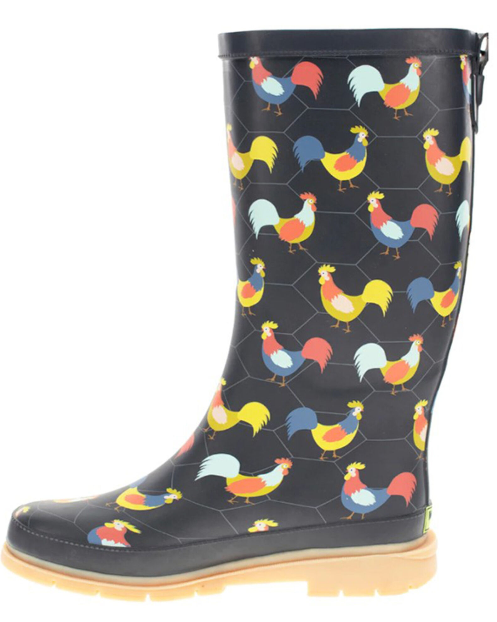 Western Chief Women s Chicken Print Tall Rain Boots Round Toe Boot Barn