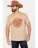 Image #1 - Moonshine Spirit Men's Label Maker Short Sleeve Graphic T-Shirt, Sand, hi-res