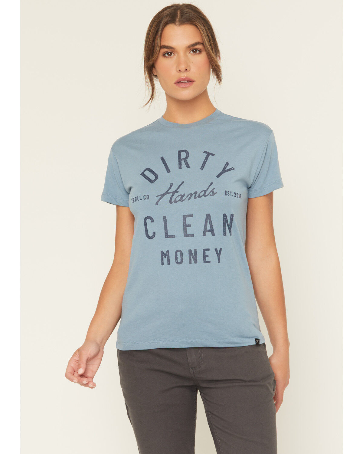 Image #1 - Troll Co Women's Juno Short Sleeve Graphic Tee, Slate, hi-res